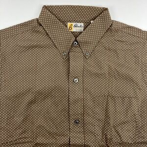 Block's Wash 'N' Wear Men's Button Down Brown Vintage Size 15-M-15 1/2